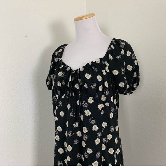 BP Floral Ditsy Tie Front Mini Sundress Dress Daisy Retro XL Sun Dress - Picture 4 of 14